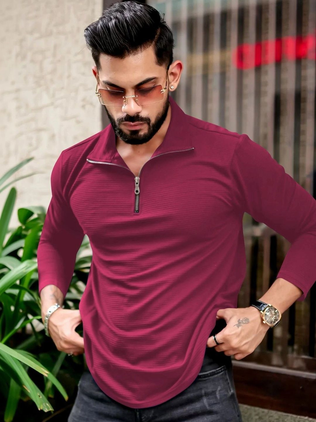 HERE&NOW Men High Neck T-shirt