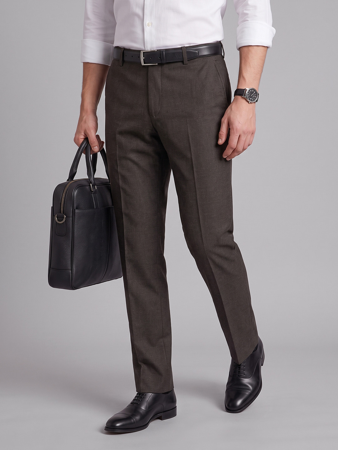 Arrow Men Tapered Fit Woven Formal Trousers