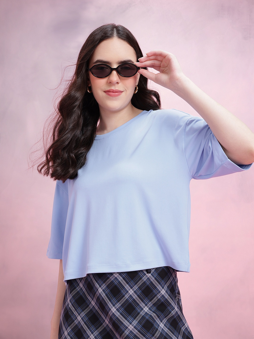 DressBerry Drop-Shoulder Sleeves Boxy T-shirt