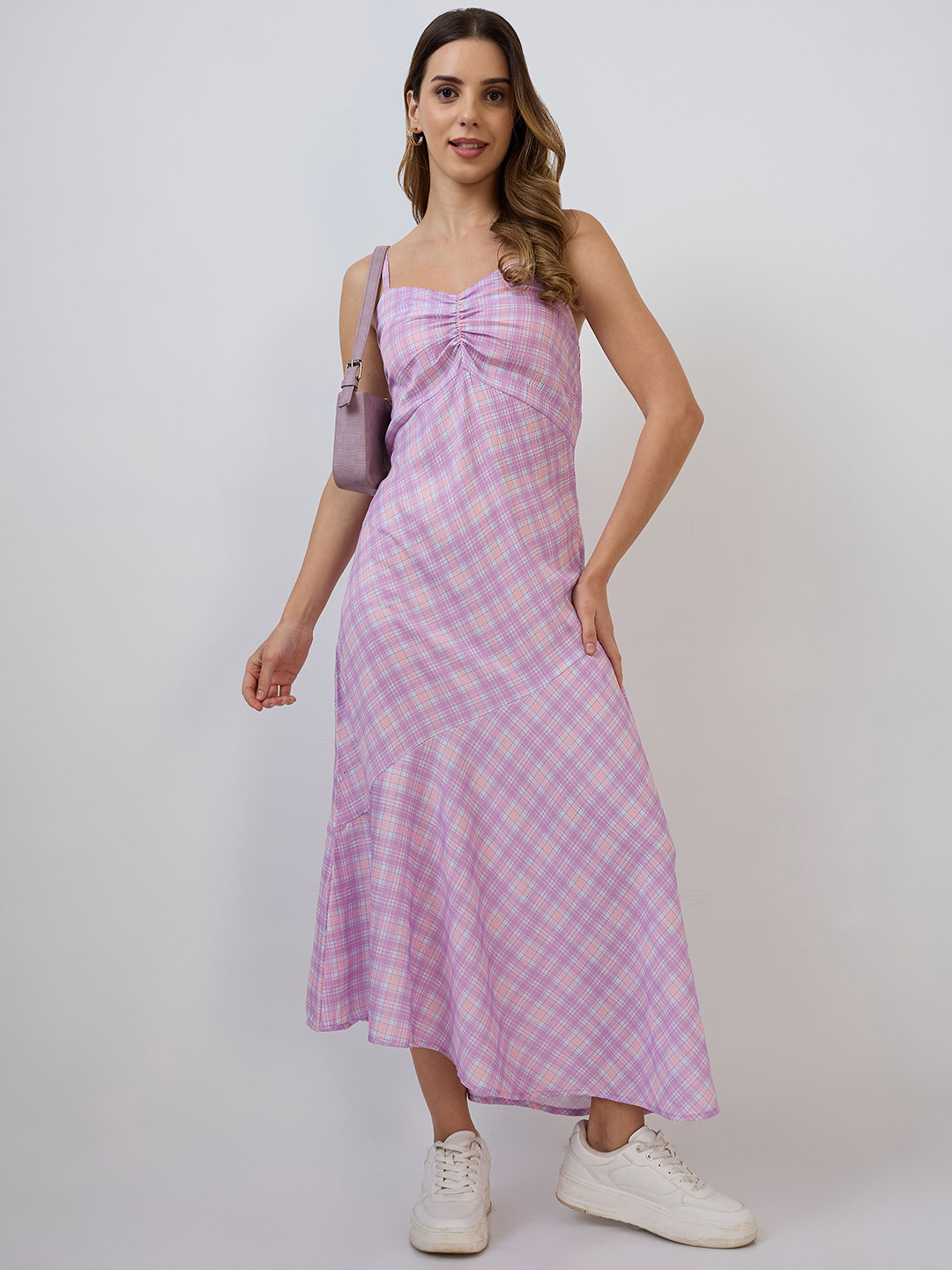 DressBerry Print Crepe Fit & Flare Maxi Dress