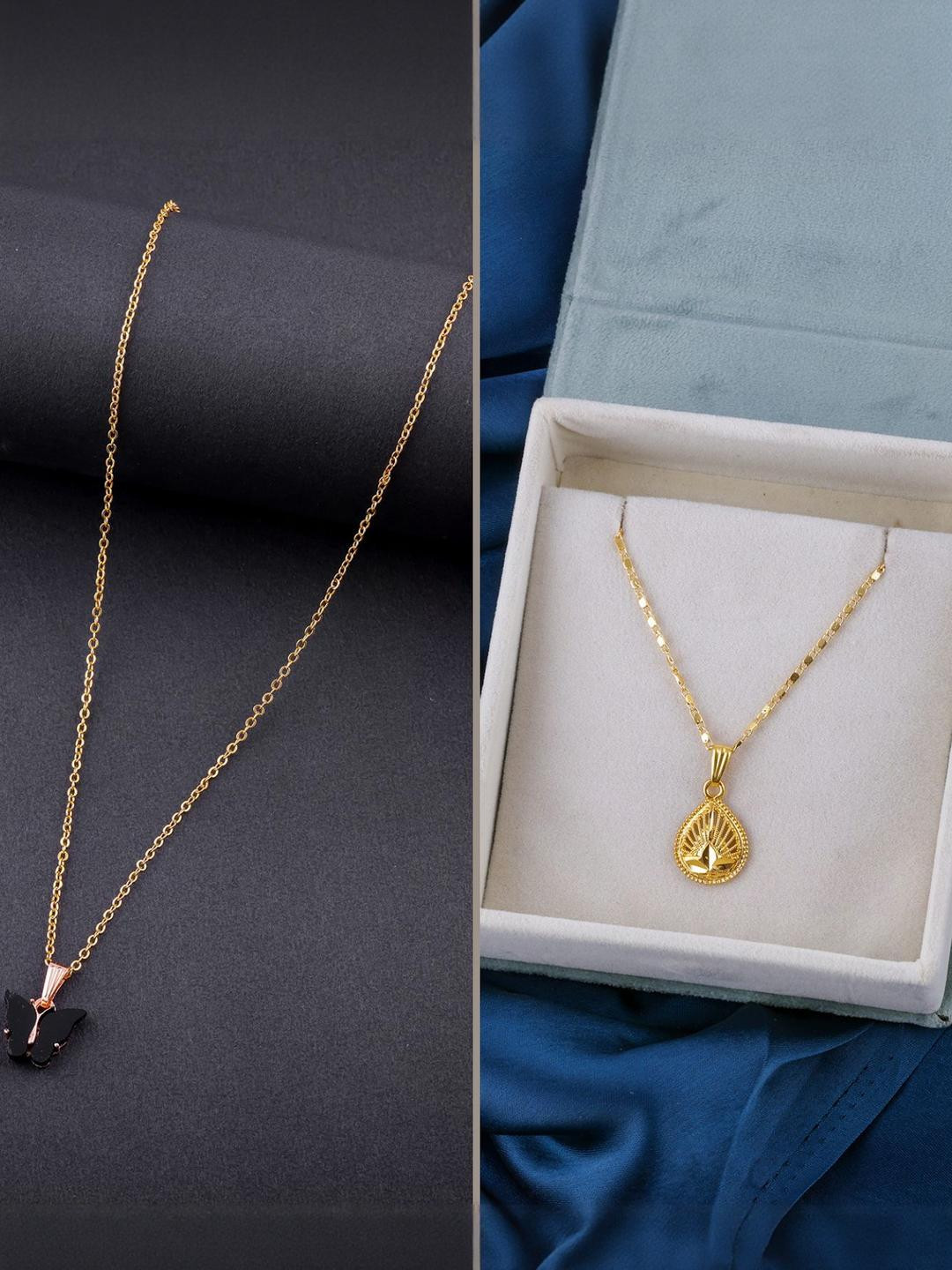 DressBerry Set Of 2 Gold-Plated Minimal Chains