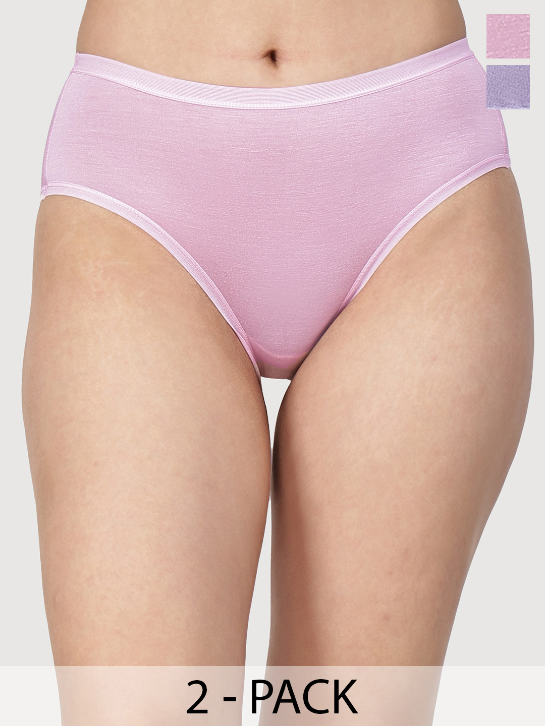 DressBerry Women Pack of 2 Micro-Modal Seamless Hipster Briefs