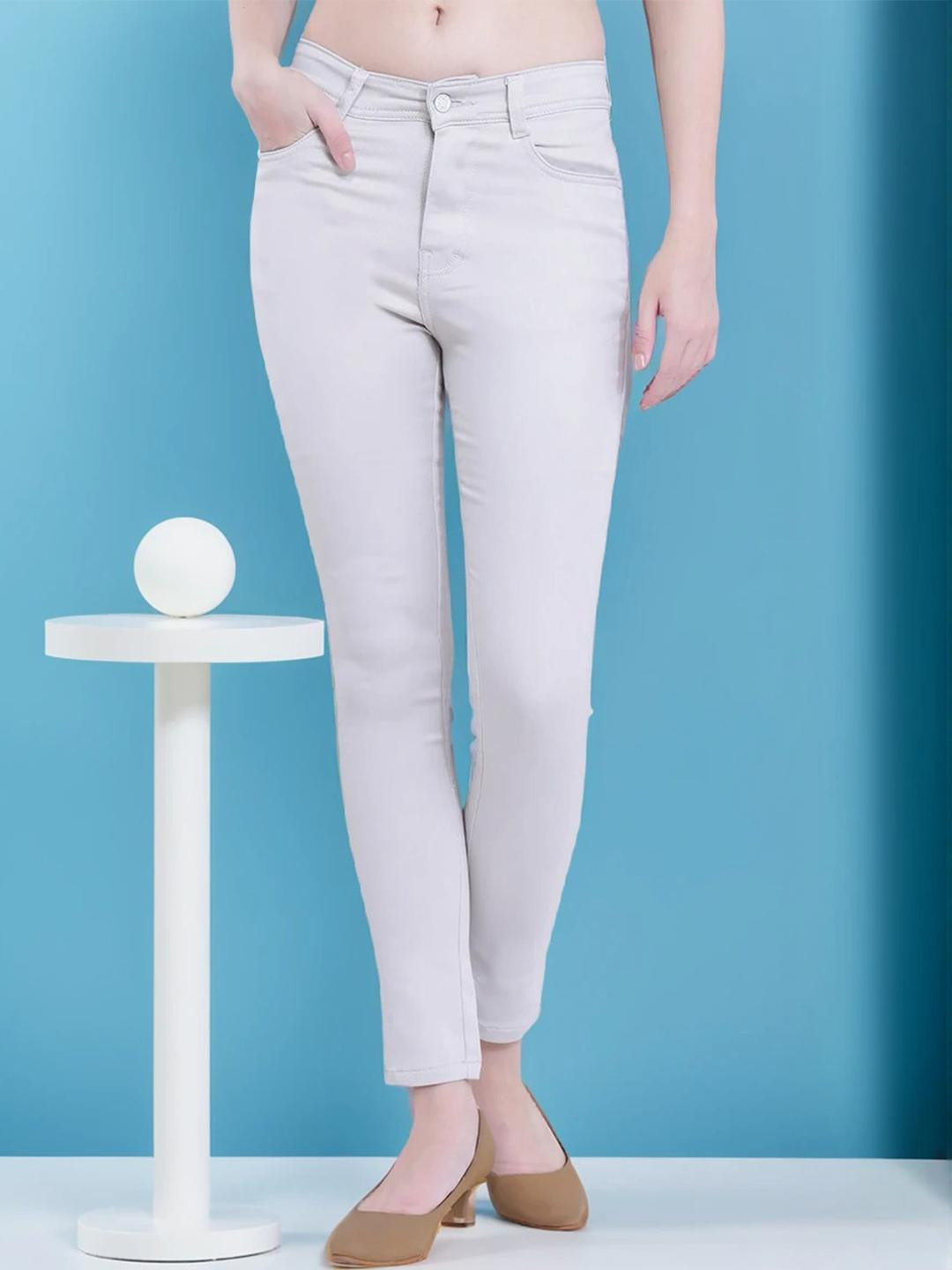 DressBerry Women Grey Melange Jeans