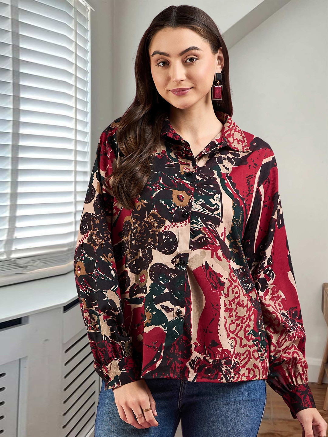 DressBerry Women Smart Printed Casual Shirt