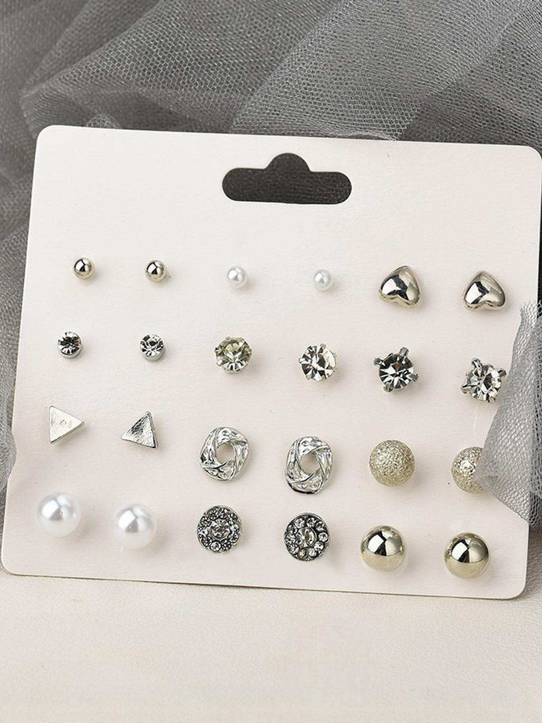 DressBerry Silver-Plated Alloy NA Studs