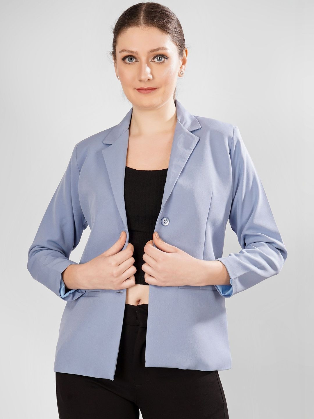 MODNY Classic Single Breasted Solid Formal Blazer