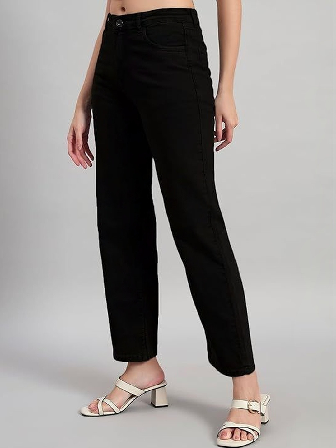 DressBerry Women Straight Fit High-Rise Stretchable Jeans