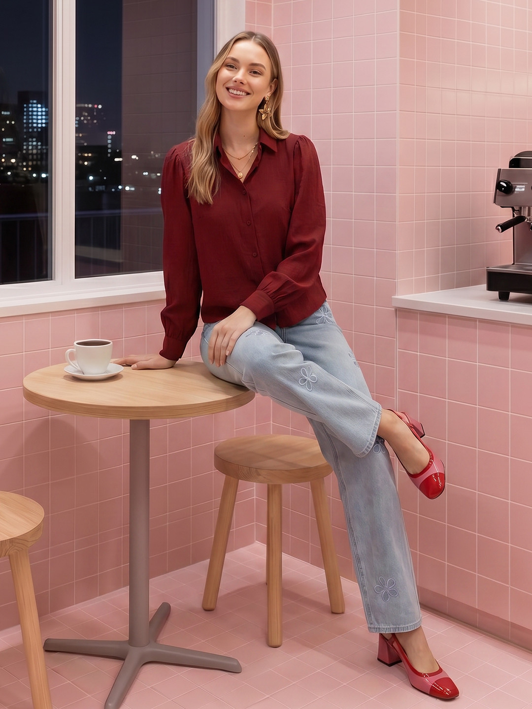 DressBerry Textured Casual Shirt