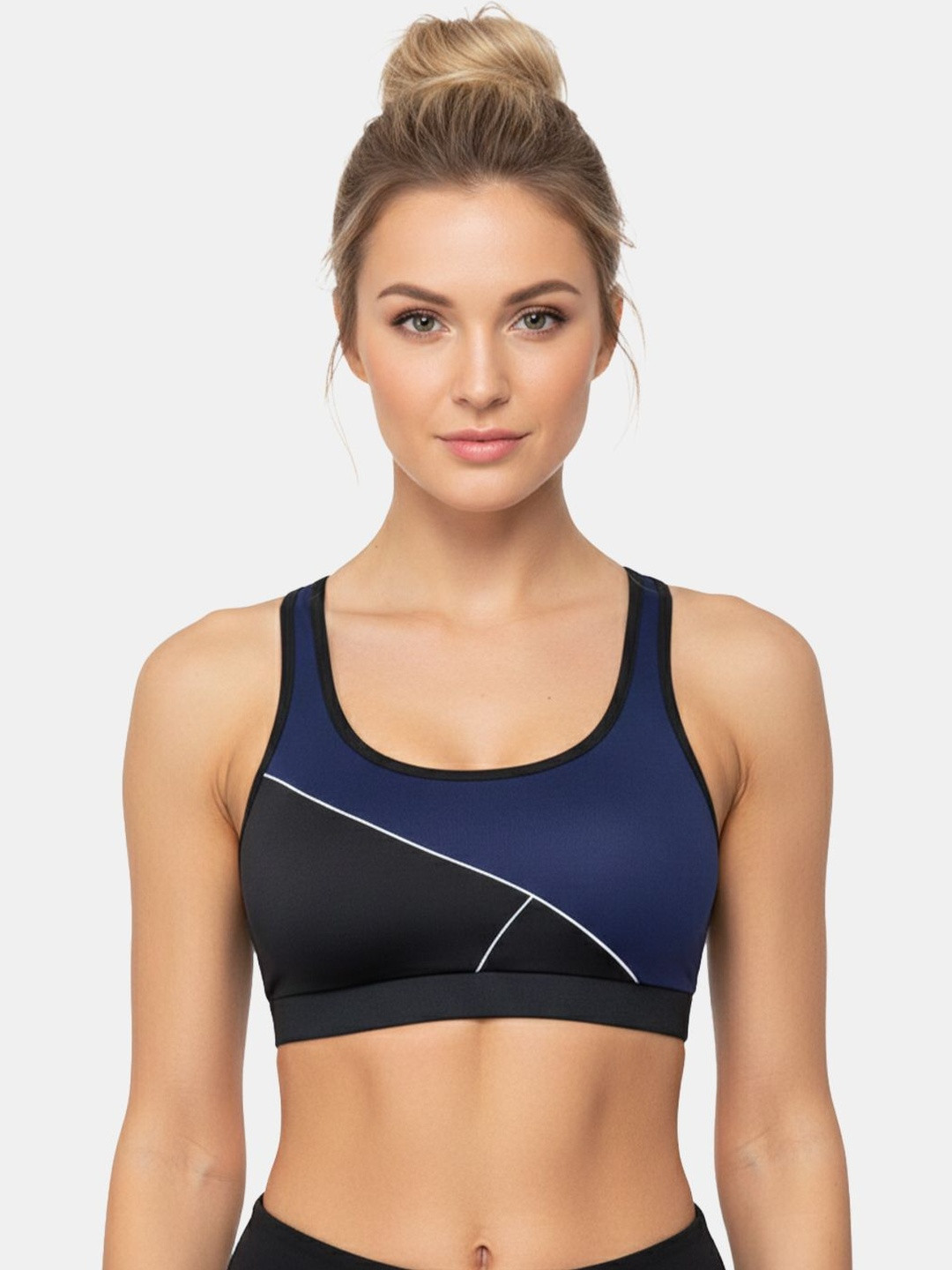 DressBerry Polyester Spandex Wireless Non Padded Seamless Sports Bra for Women Full Coverage Training Bra
