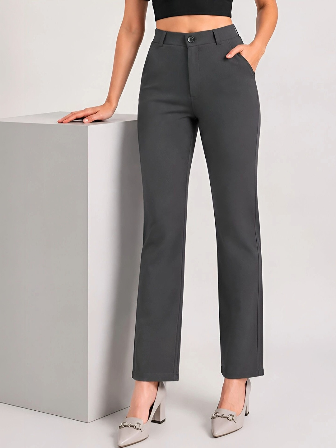 Mast & Harbour Women High-Rise Trousers