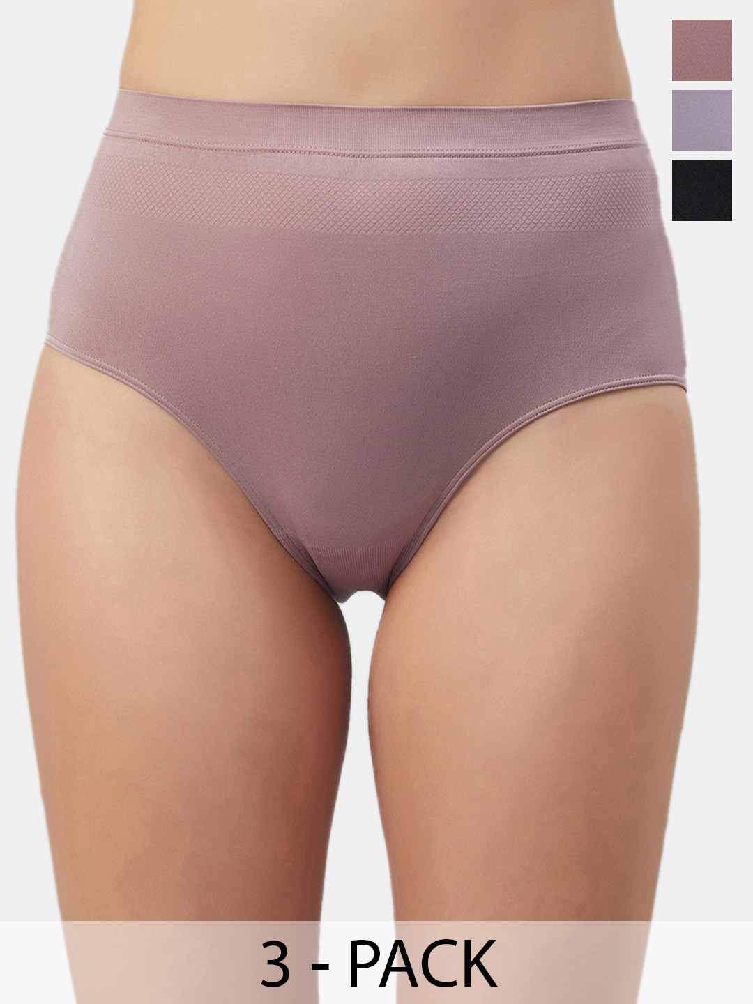 DressBerry Women Seamless Pack Of 3 Hipster Briefs