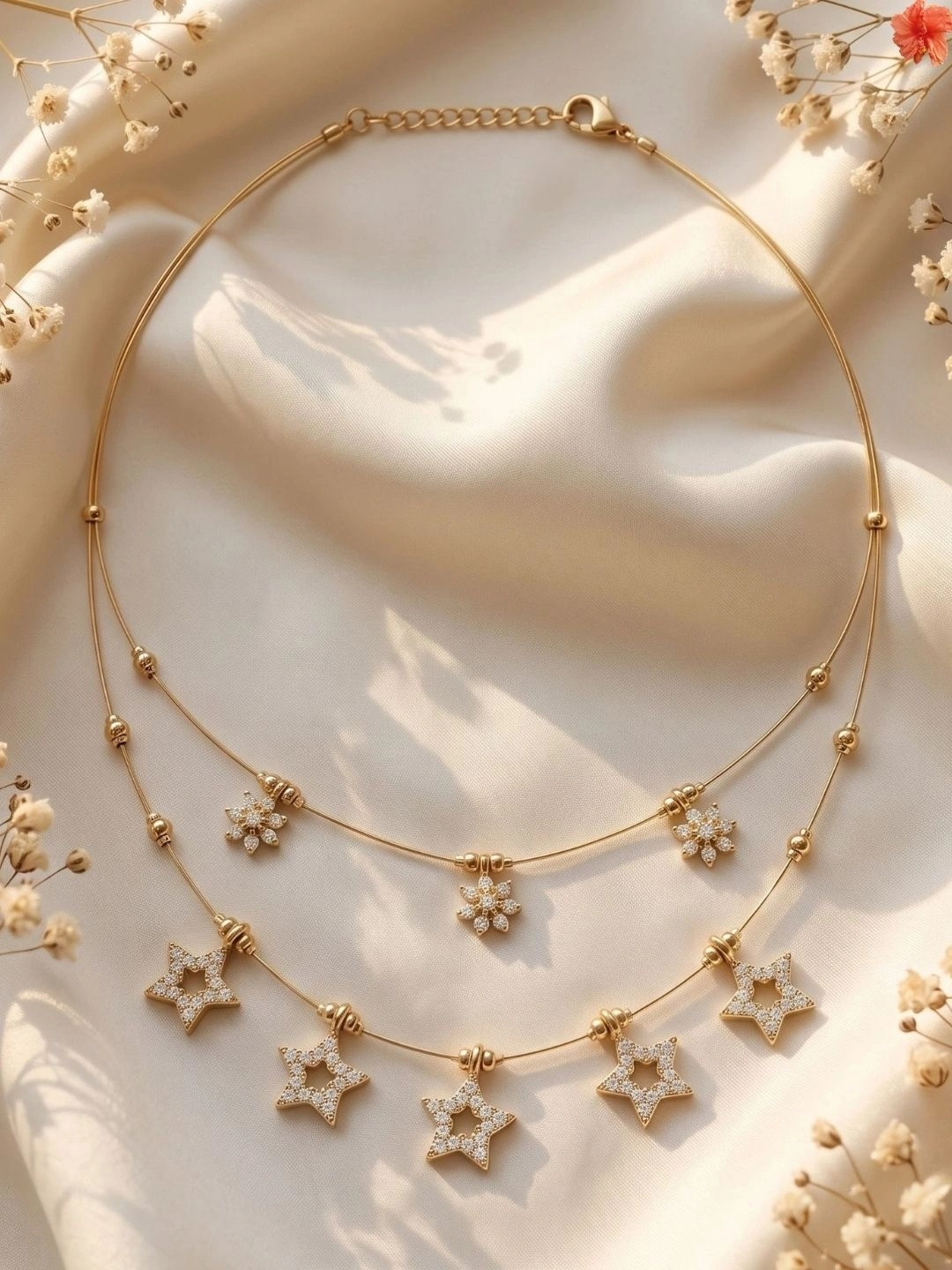 Anouk Brass Gold-Plated Layered Necklace