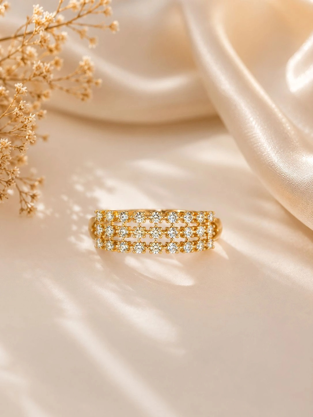 Zeraki Jewels Women Rose Gold-Plated Finger Ring