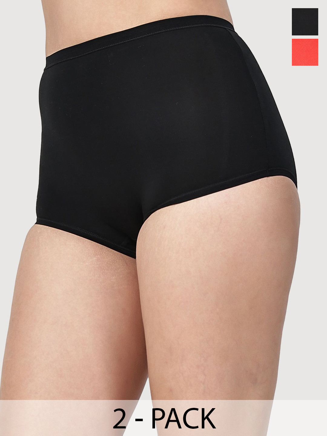 DressBerry Women Pack of 2 Micro-Modal Seamless Boyshorts