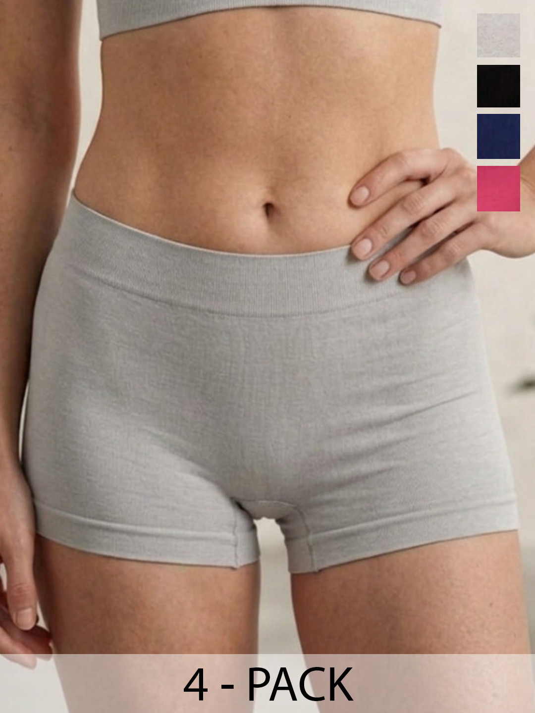 DressBerry Women Pack of 4 Seamless Boy Shorts