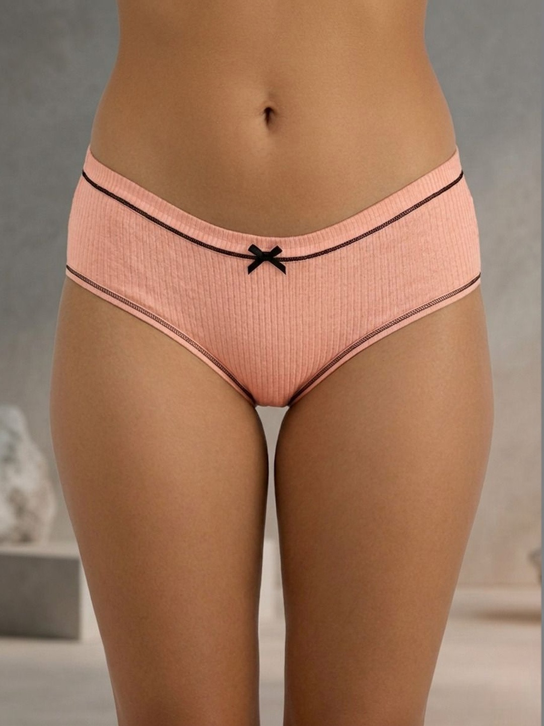 DressBerry Women Pack of 4 Self Design Basic Briefs