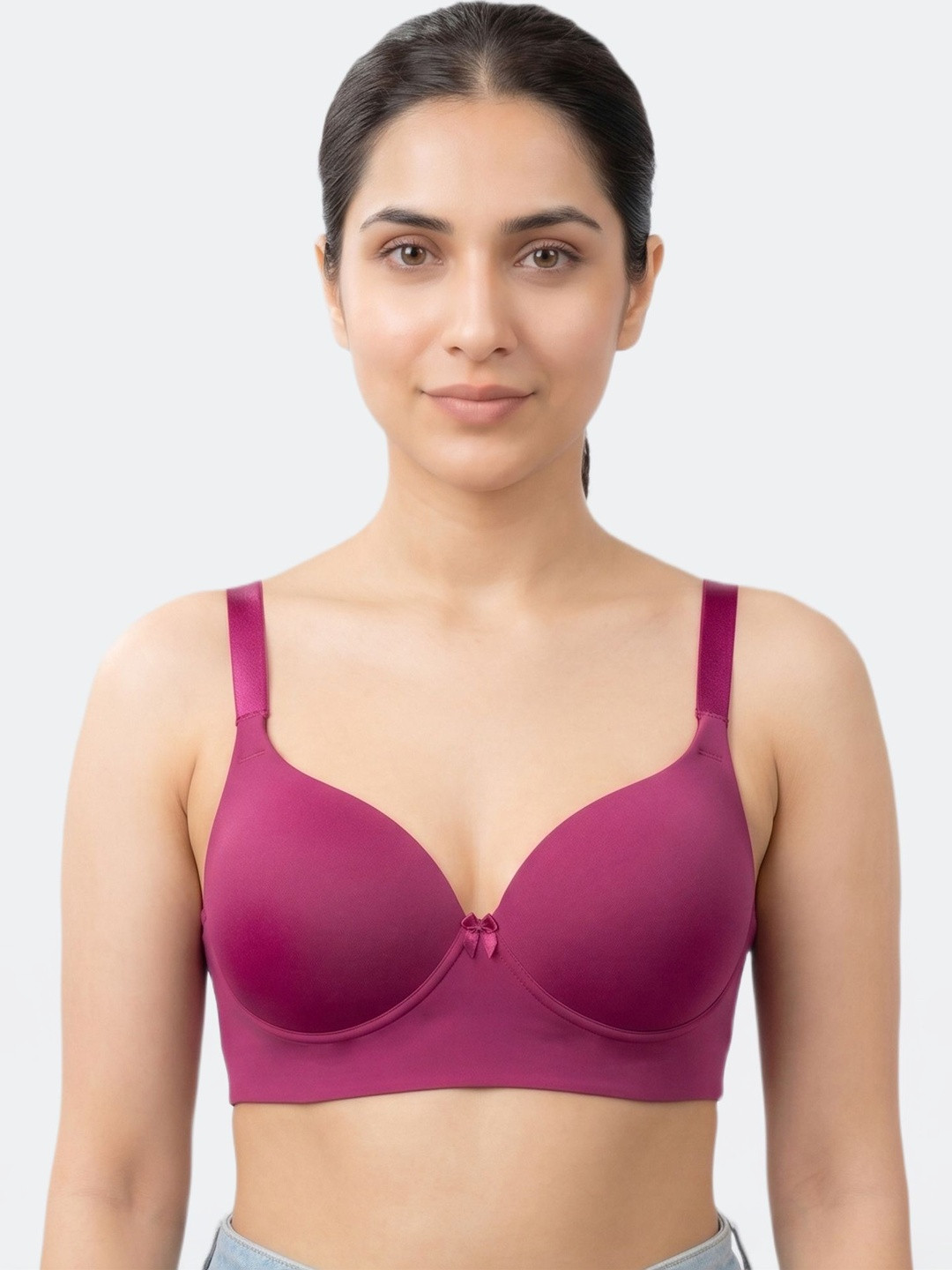 Dressberry Cotton Maximiser Push-Up Level-2 Padding with 3/4th Coverage Bonded Bra