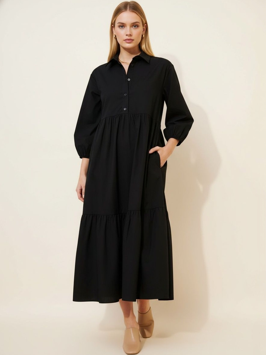 DressBerry Shirt Midi Dress