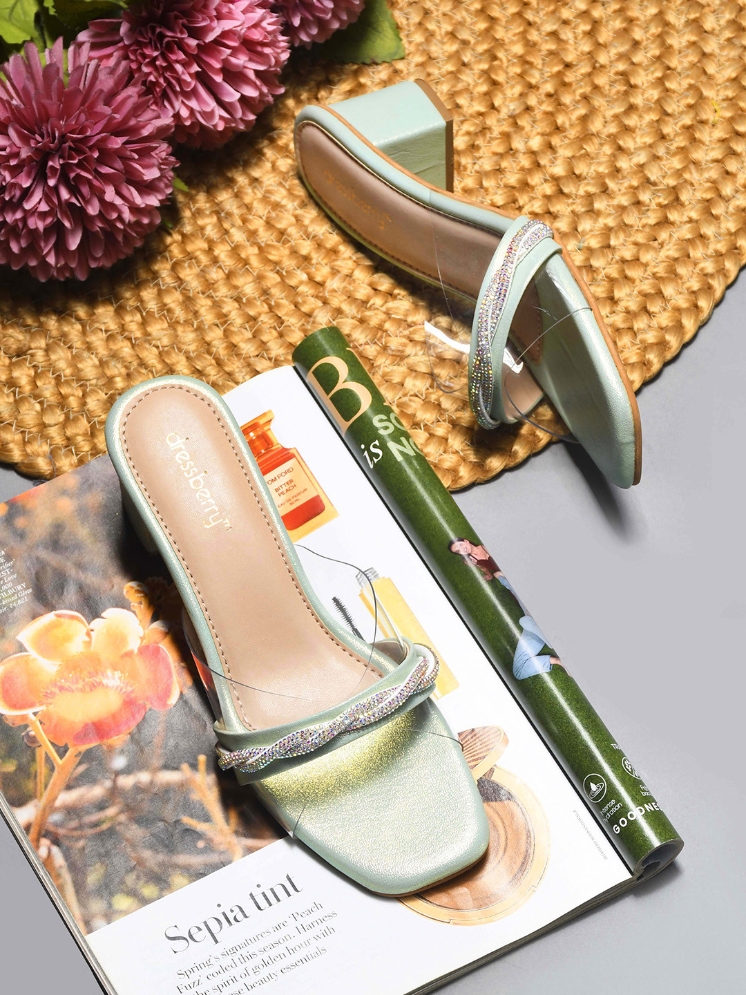DressBerry Textured Party Block Pumps