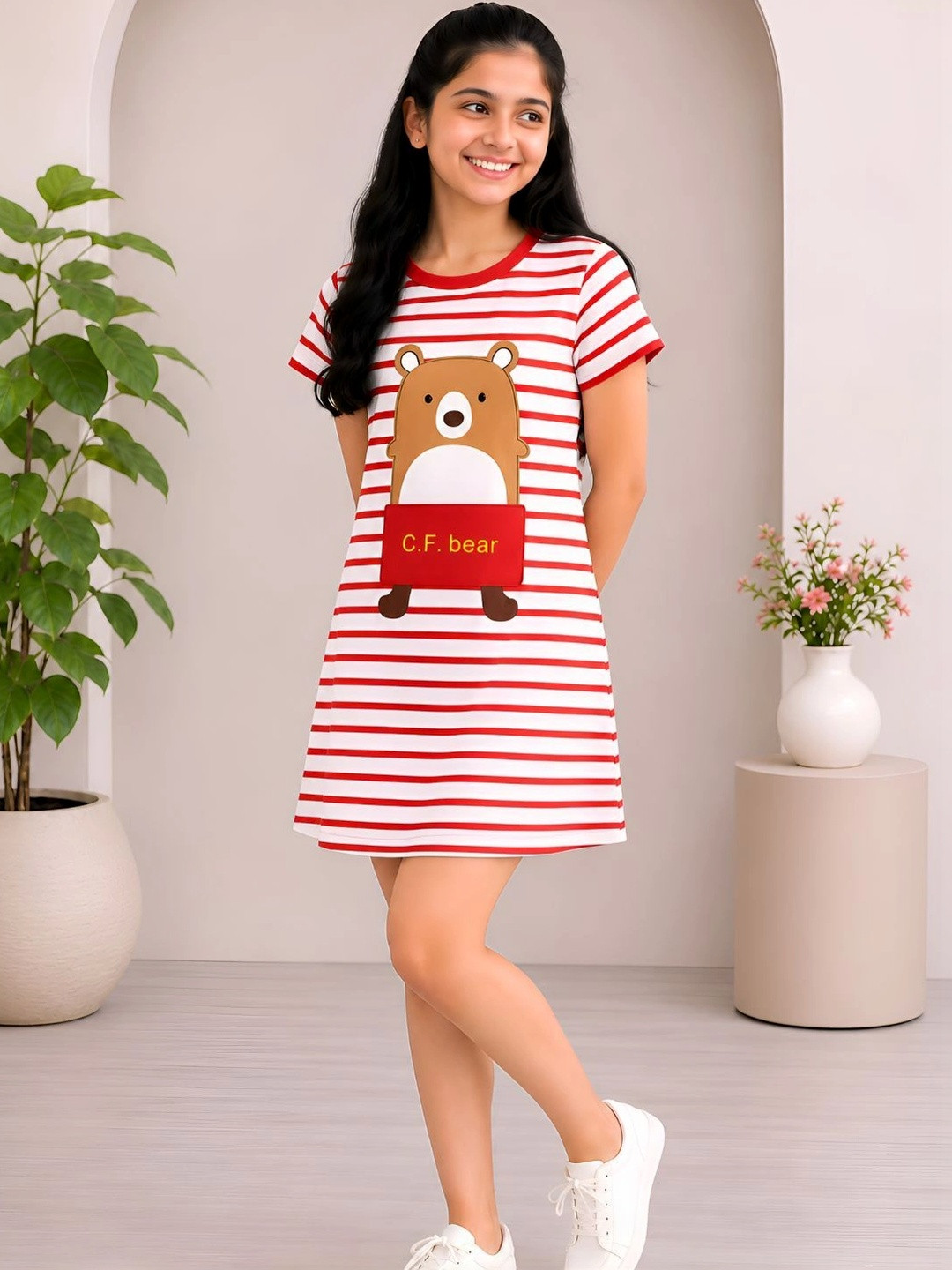 VP TEXX Striped T-shirt Dress