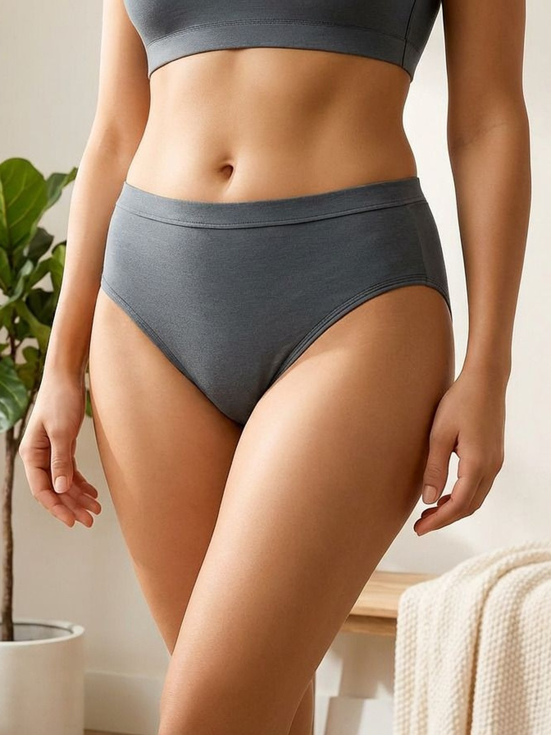 DressBerry Women Pack of 4 Cotton Basic Briefs