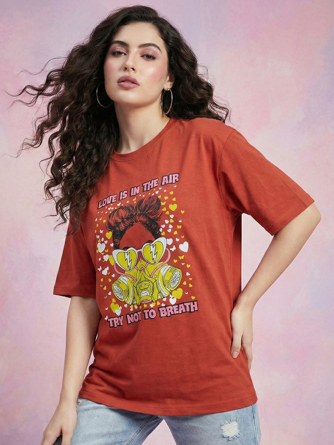DressBerry Women Printed Resin-Print 3D T-shirt