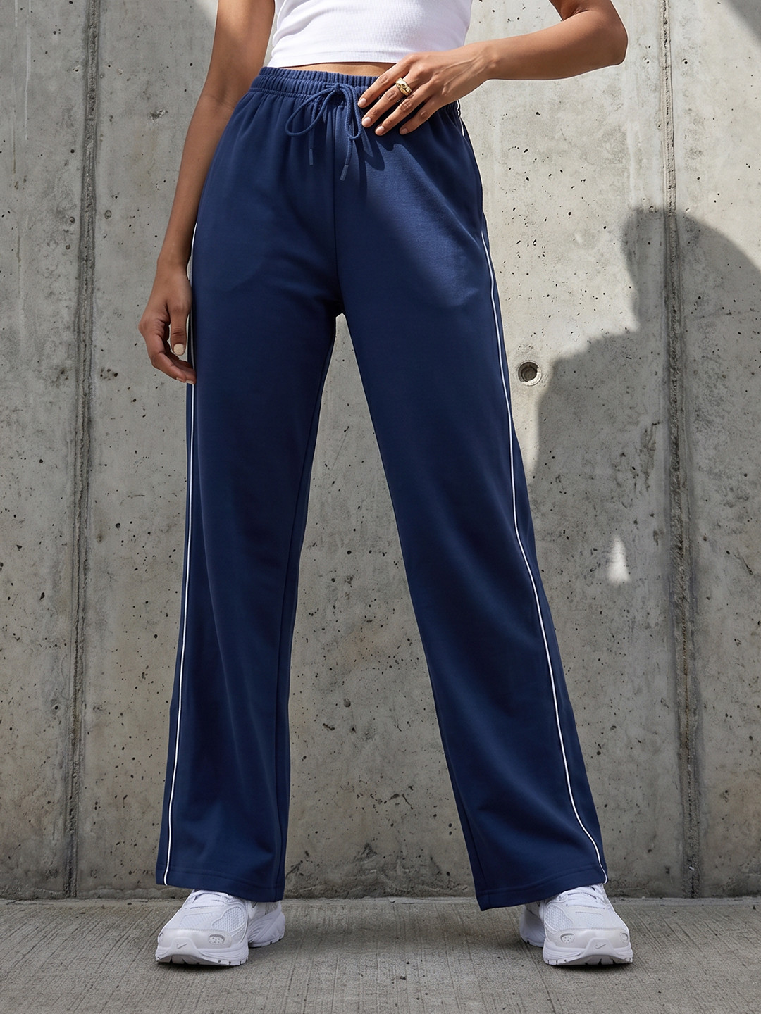The Roadster Life Co. Women Side Striped Track Pants