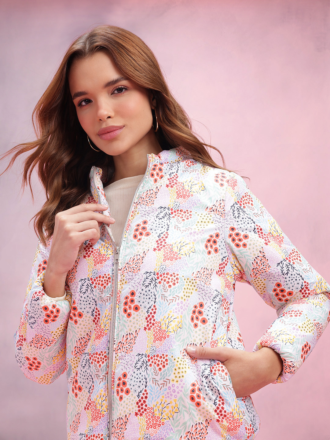 DressBerry Printed Padded Jacket