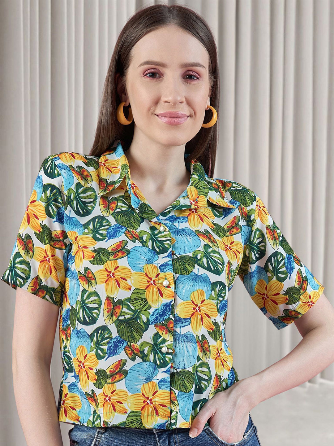 DressBerry Women Relaxed Floral Printed Casual Shirt