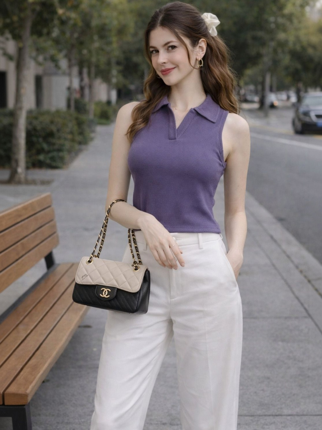 DressBerry Women Polo Collar T-shirt