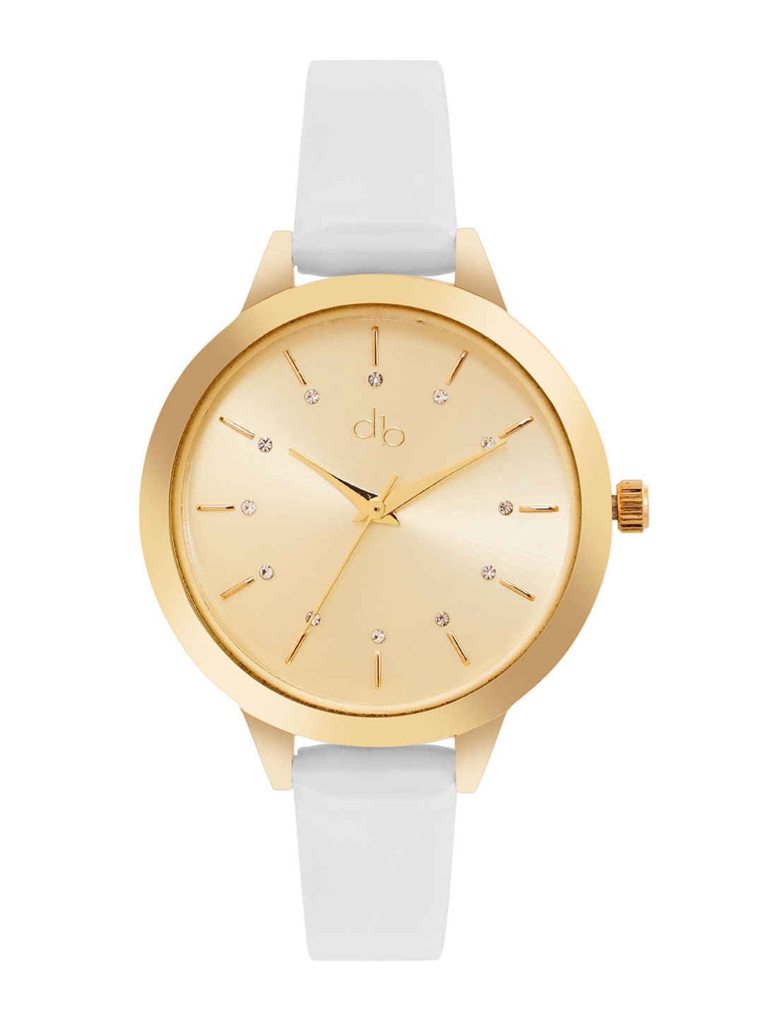 DressBerry Women Brass Dial & Leather Straps Analogue Watch DB25-7A