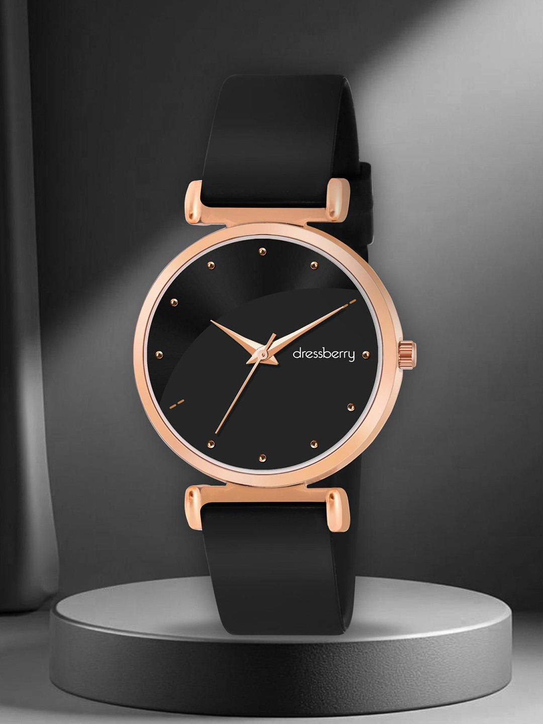 DressBerry Women Patterned Dial & Straps Analogue Watch DB-LR005-BLK
