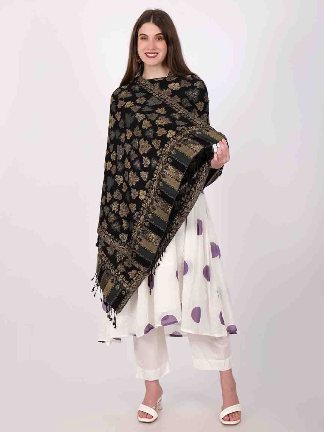DressBerry Women Self Design Wool Acrylic Scarf