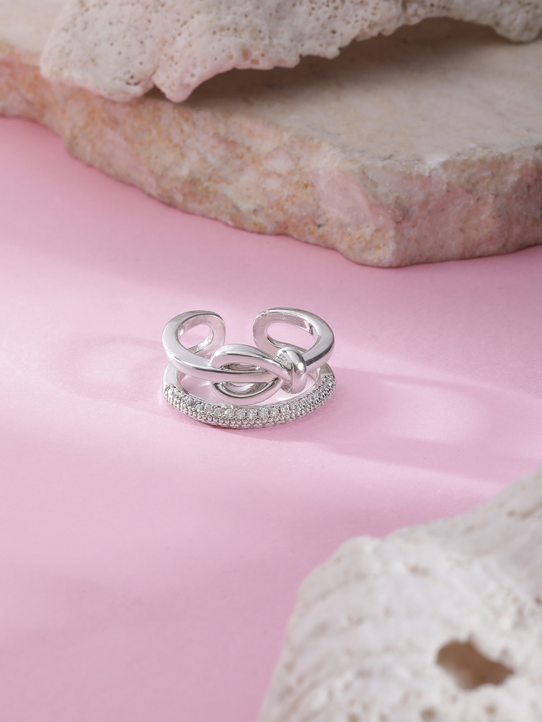 DressBerry Stone Studed Finger Ring