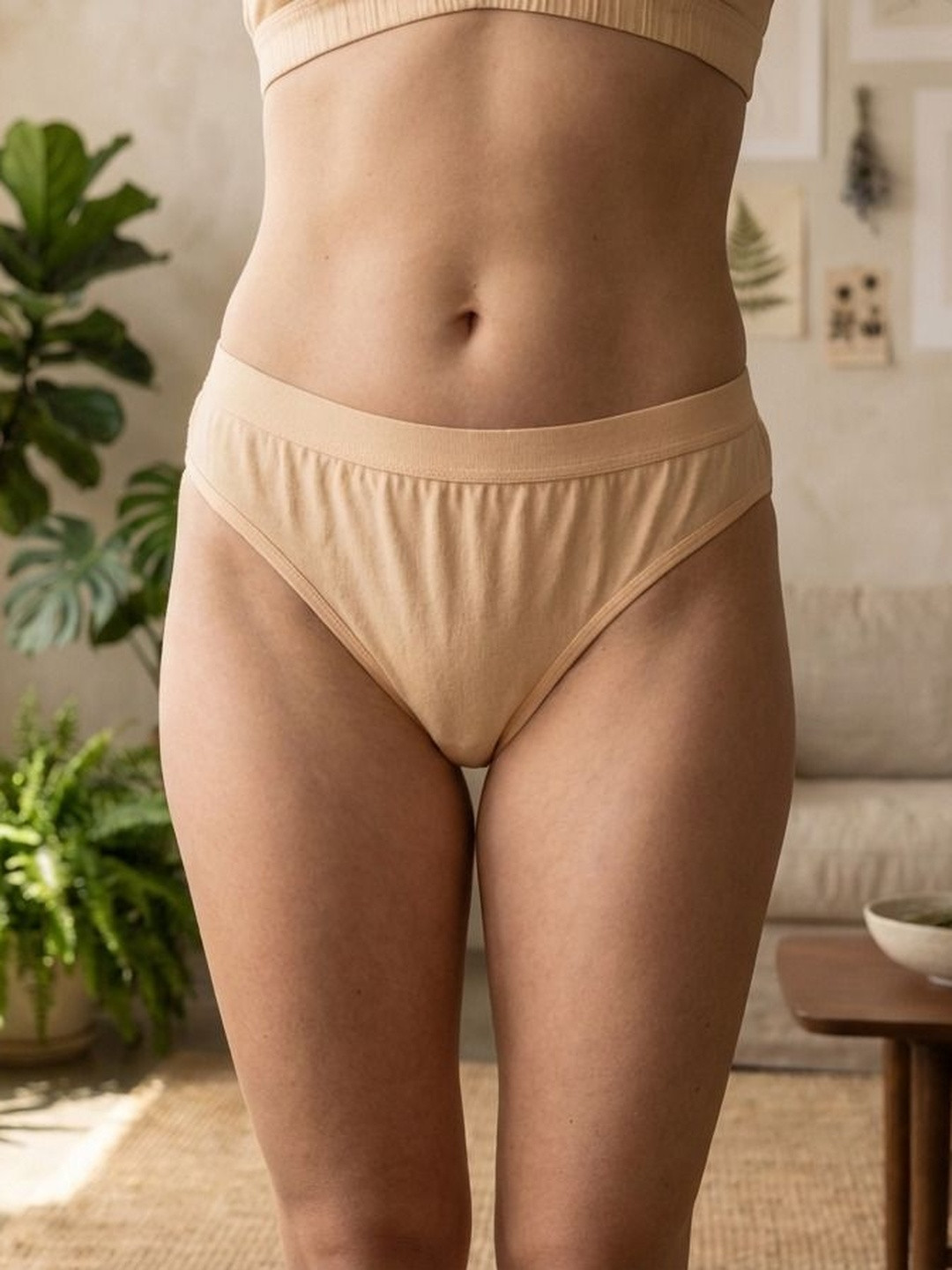 DressBerry Women Pack of 4 Self Design Cotton Basic Briefs