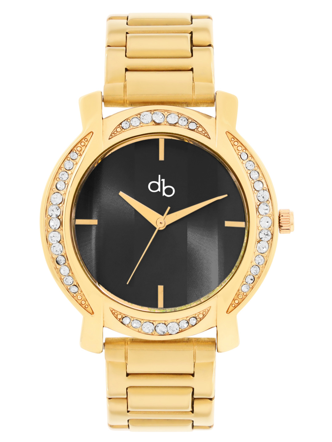 DressBerry Women Brass Embellished Dial & Straps Analogue Watch DB-SS24-19D