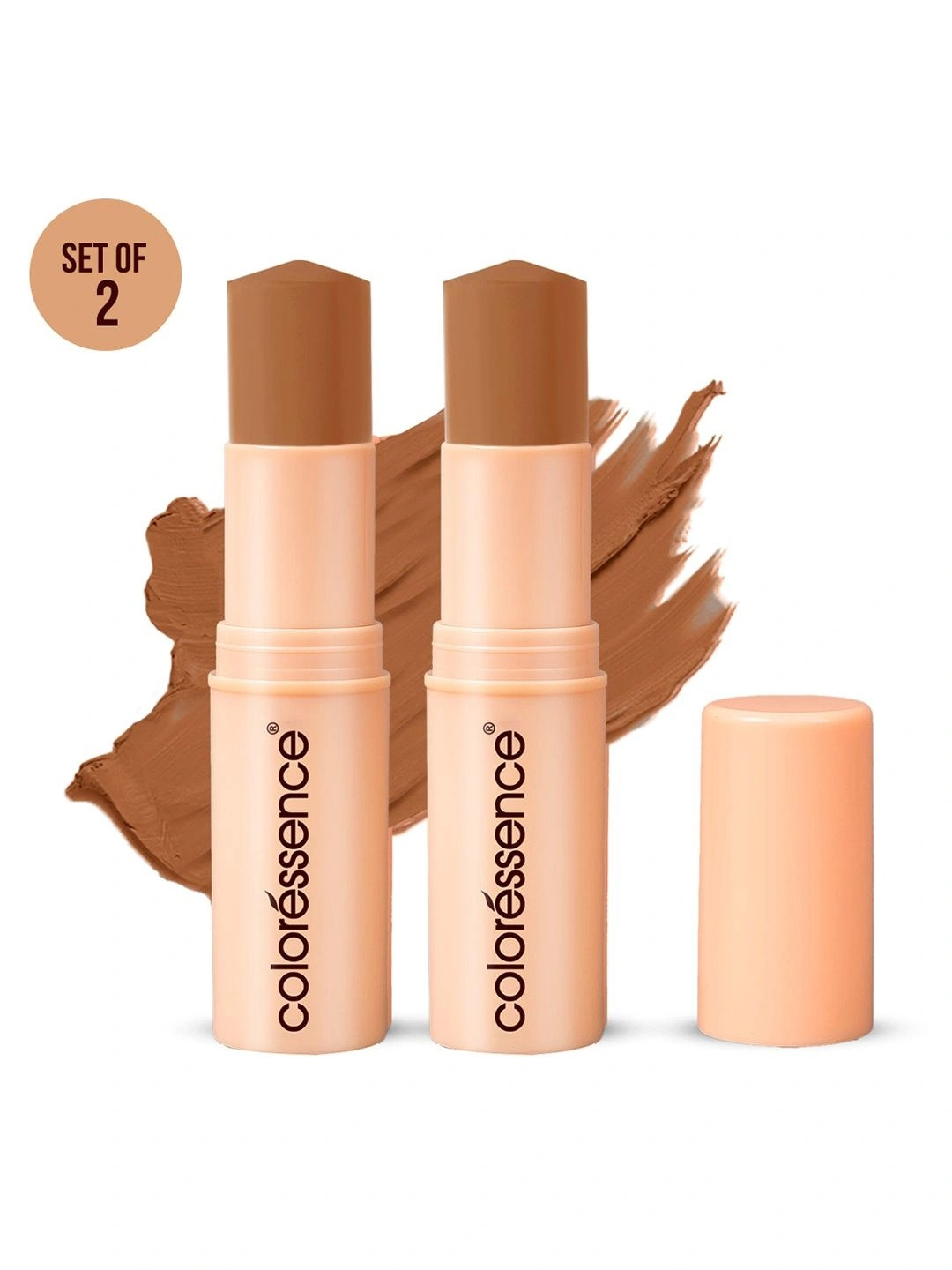 Coloressence Set Of 2 Matte-Finish Foundation Panstick - 10 g Each-Toffee Warm - PS-6