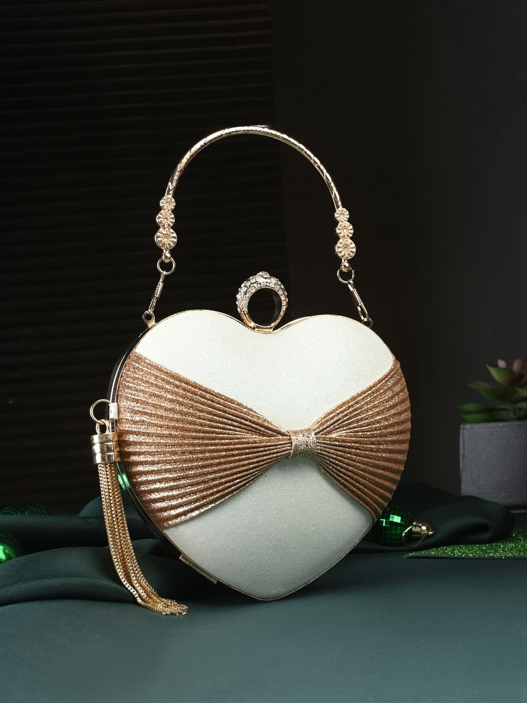 DressBerry Embroidered Embellished Box Clutch