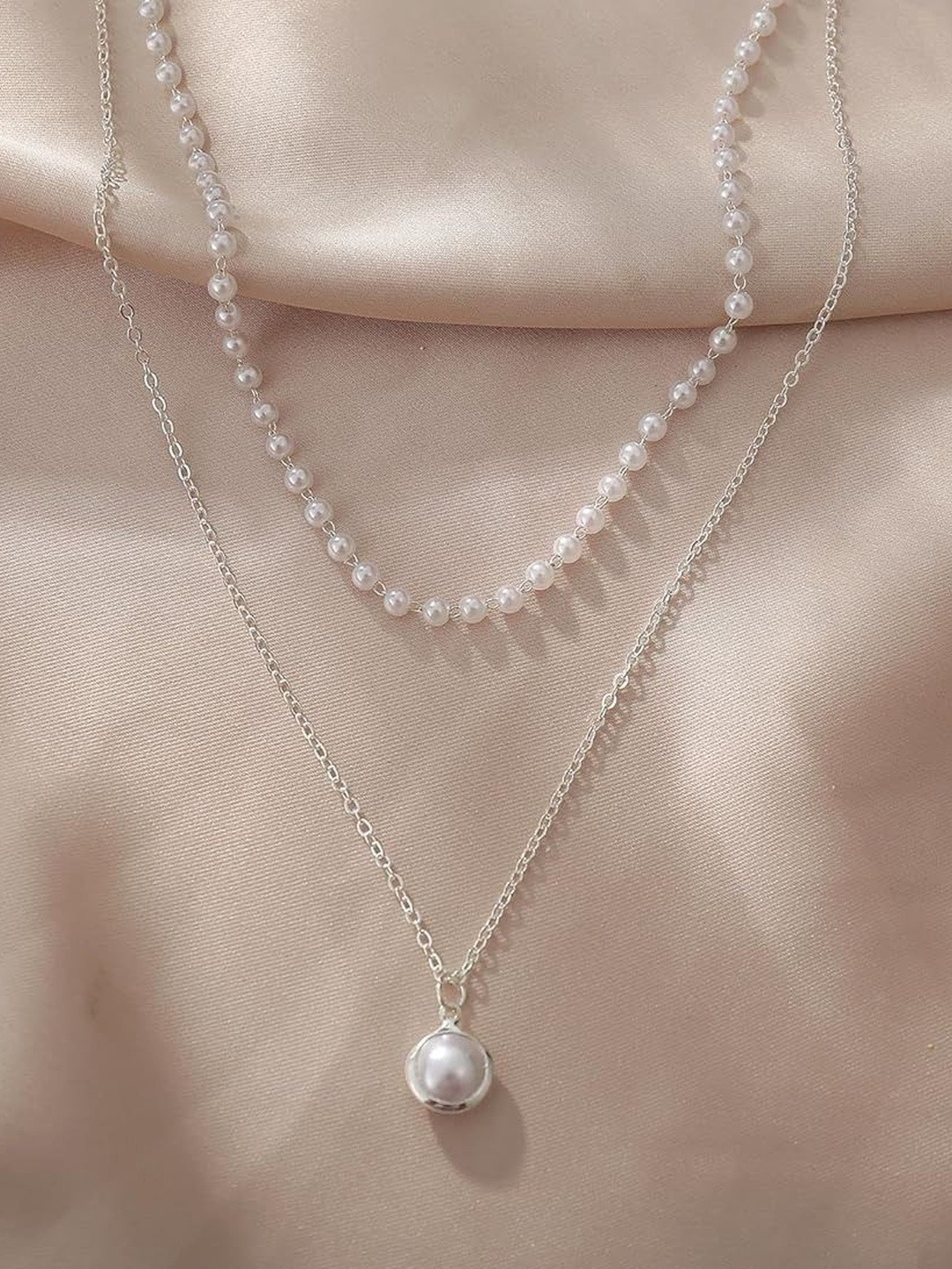 DressBerry Silver-Plated Layered Necklace