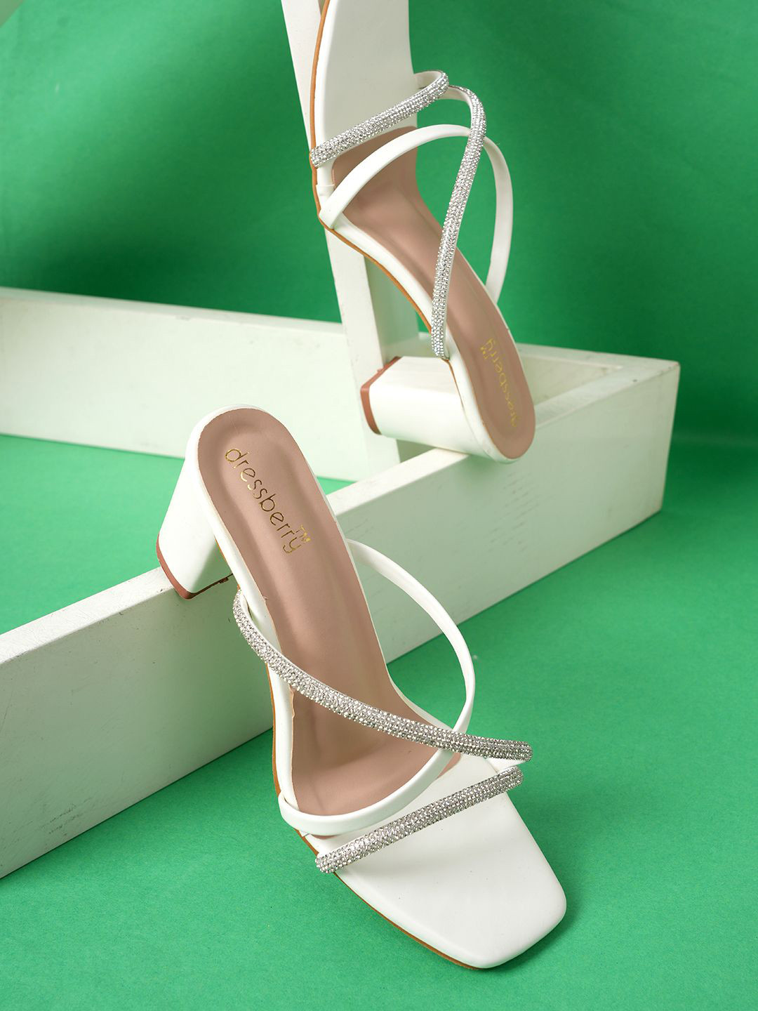 DressBerry Women Embellished Block Heels