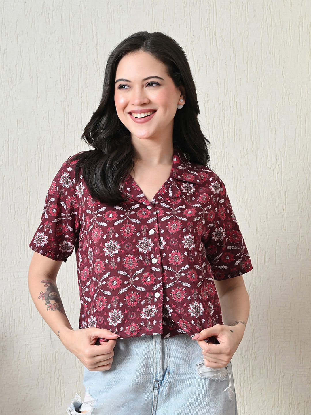 MURLI KURTI Women Floral Printed Casual Shirt