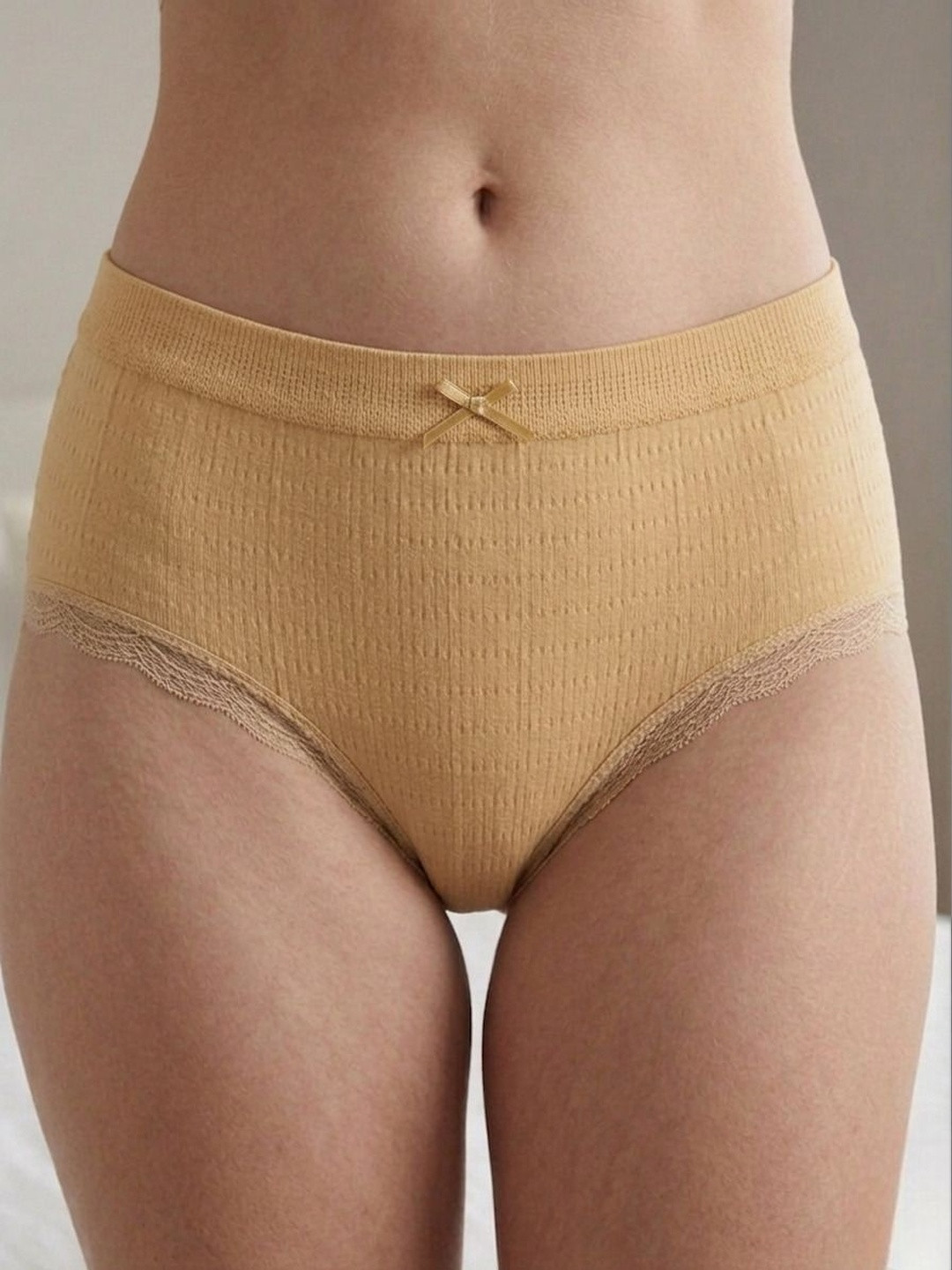 DressBerry Women Pack of 3 Self Design Lace Hipster Briefs