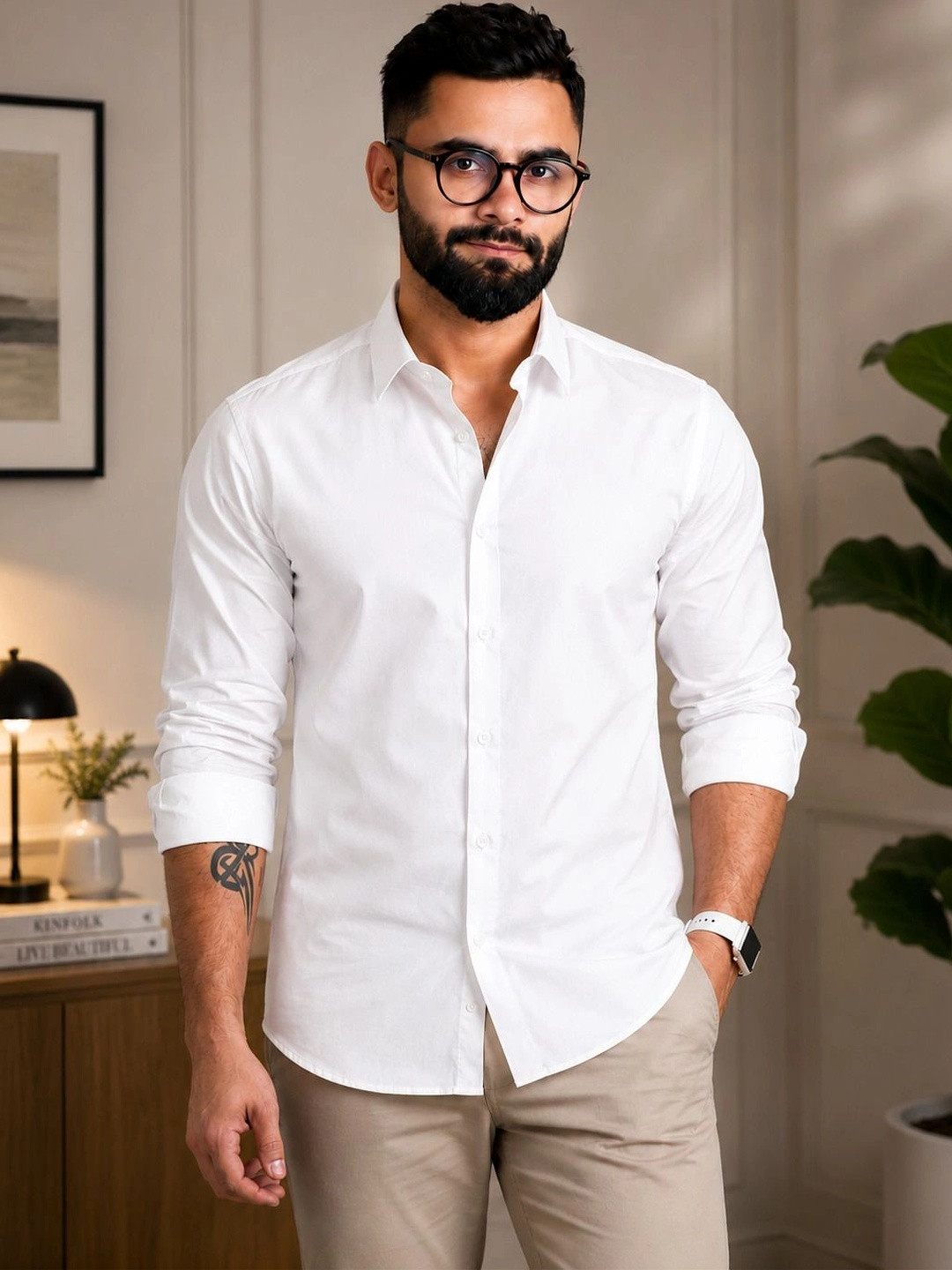 THE BIG ATTIRE Men Classic Semiformal Shirt - Image 1