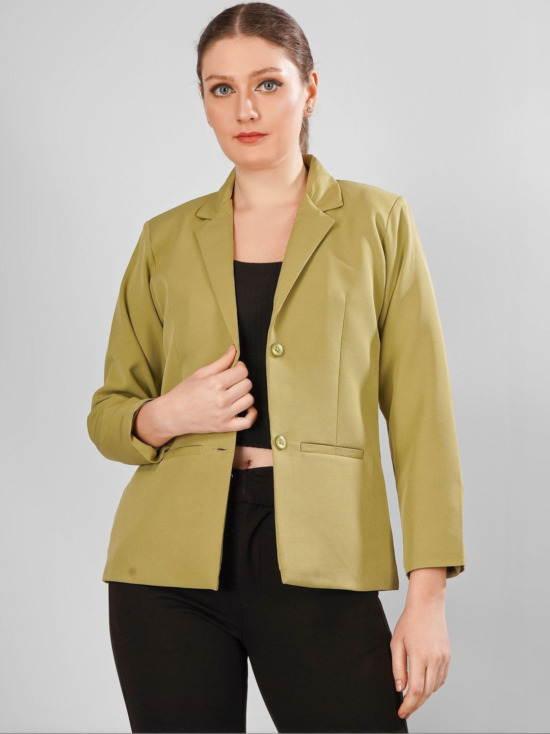 MODNY Classic Single Breasted Solid Formal Blazer