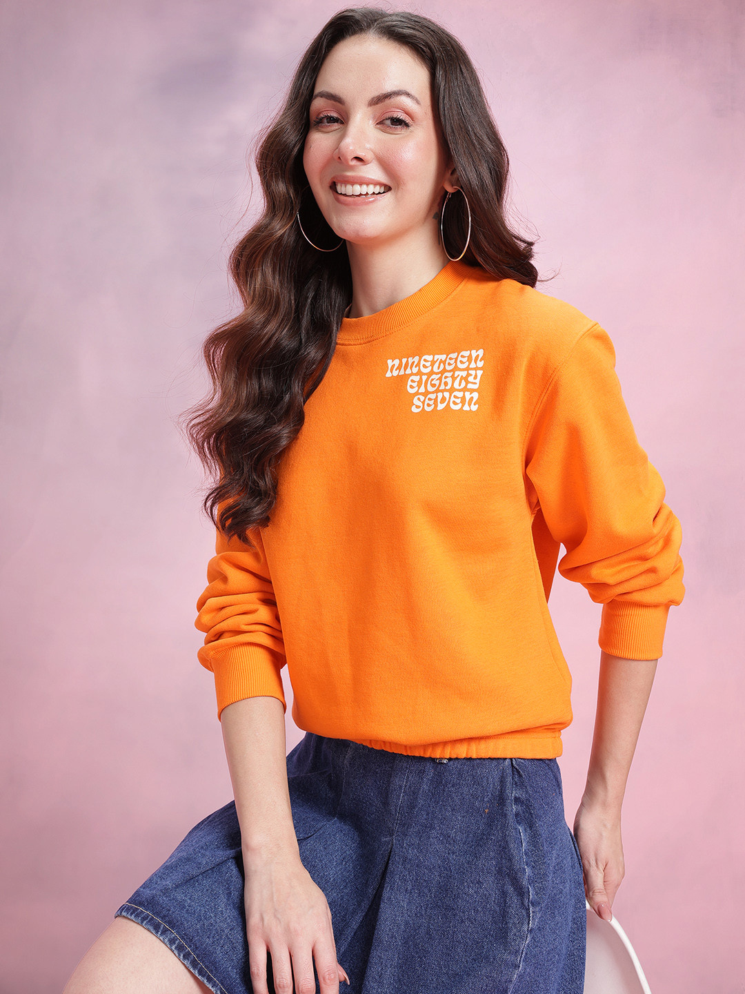 DressBerry Typography Print Detail Sweatshirt