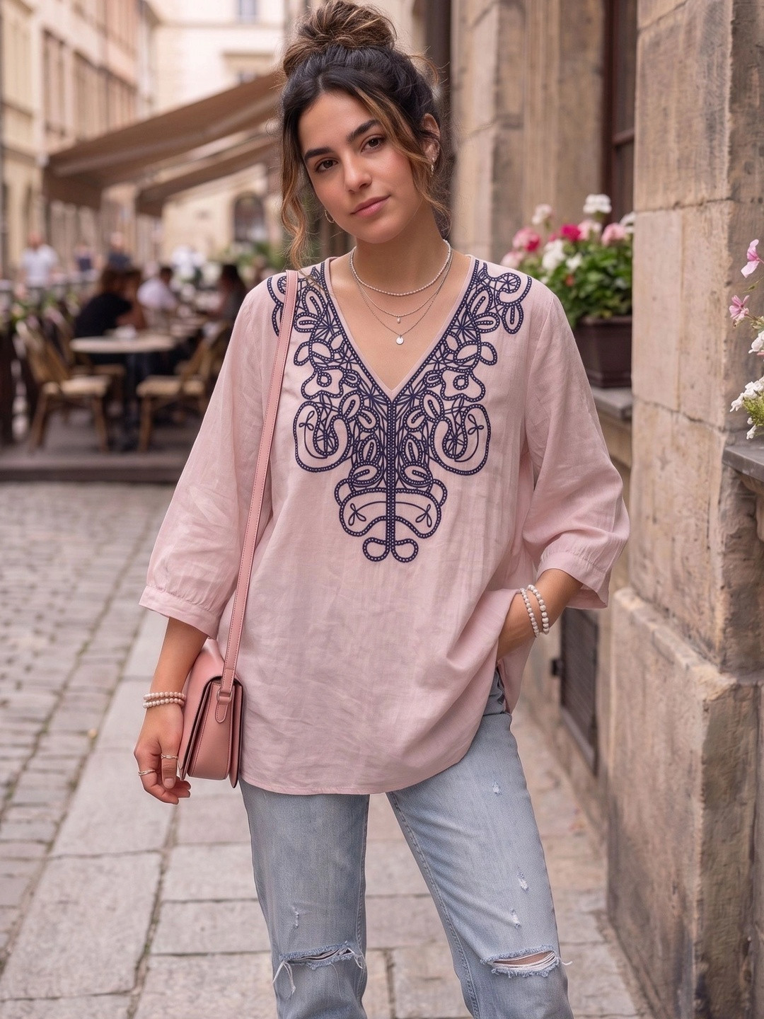 GUFRINA Embroidered Ethnic Top