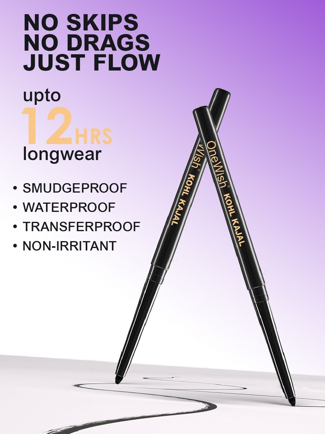 One Wish Long Lasting Kohl Kajal - Bold Black