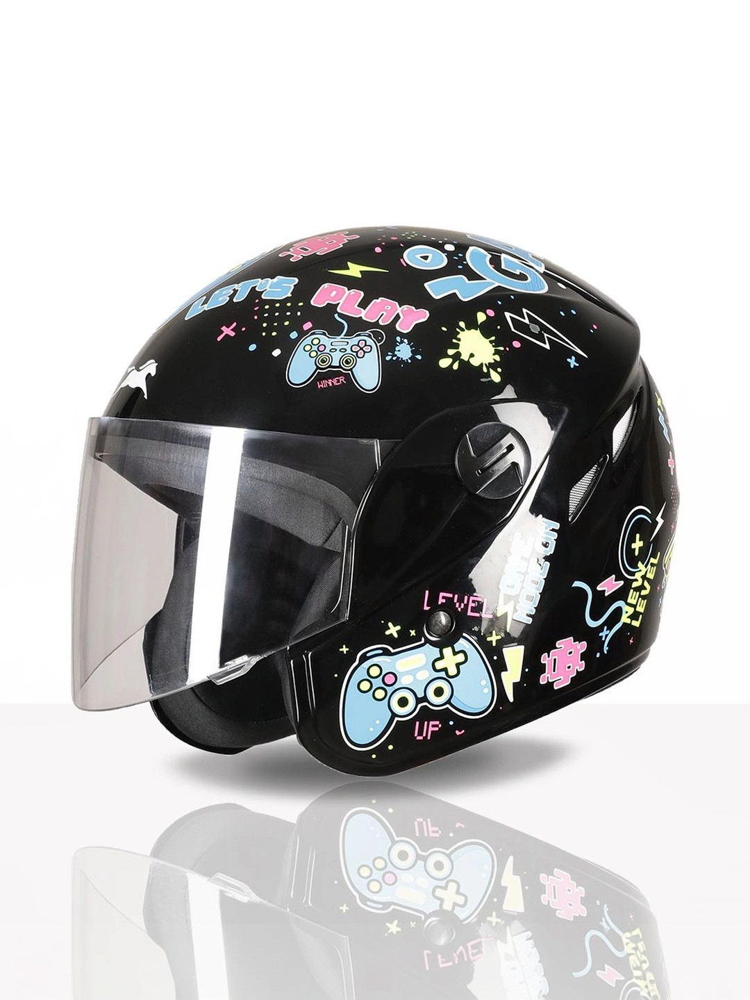 TVS Scratch Resistant Open Face Riding Helmet