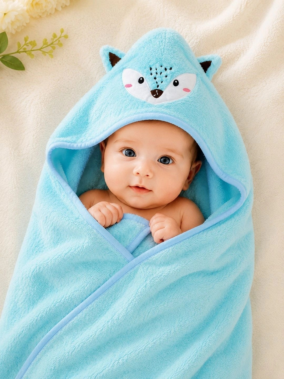 Thelittlebunny Blue 1 Printed Terry Cotton 300 GSM Bath Towel