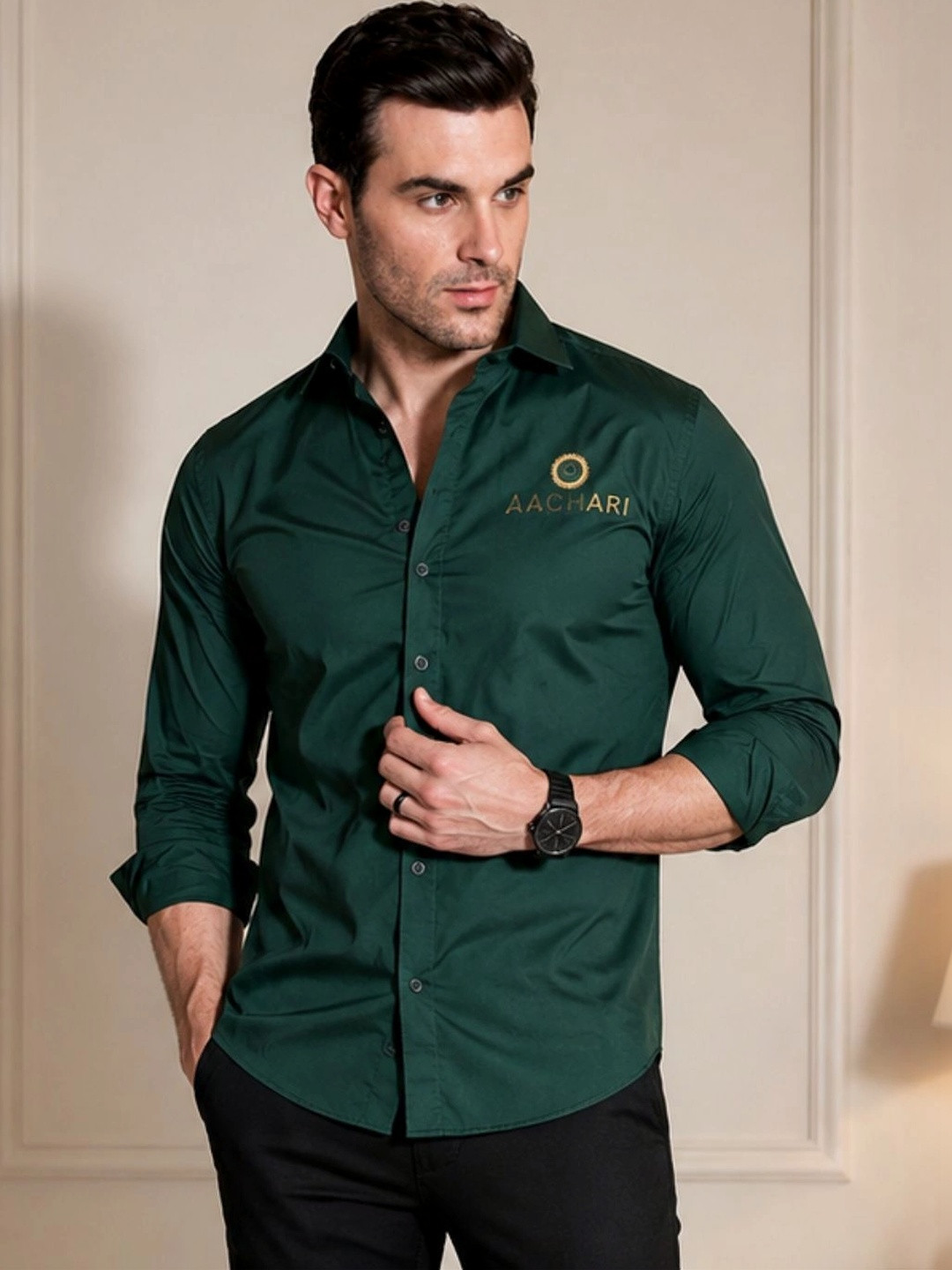 AACHARI Men Premium Cotton Full Sleeve Shirt